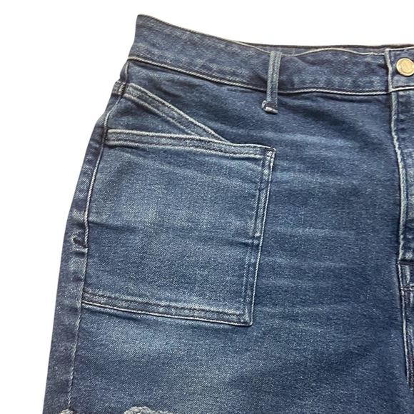 Good‎ American frayed shorts high rise stretch women Sz 18 - Picture 4 of 6